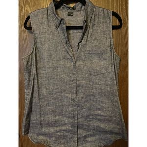 Theory sleeveless button up